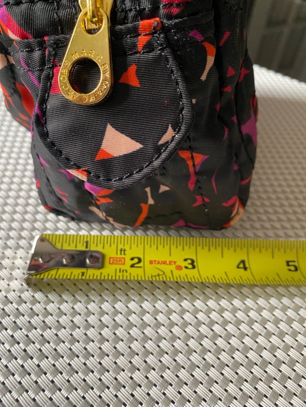 Marc by Marc Jacobs Black Cosmetic Pouch with Pink and Orange Print - Picture 8 of 8